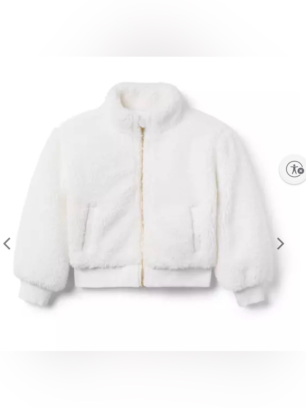Janie and Jack full zip Sherpa Cropped Jacket